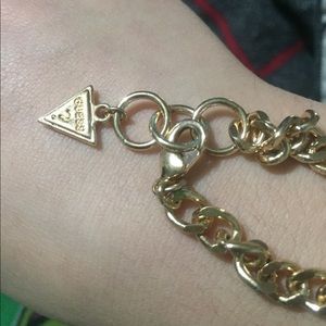 Heart bedazzled Guess brand bracelet